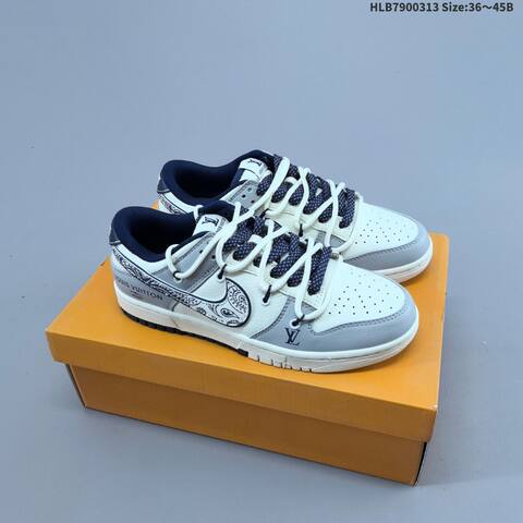 Nike Dunk SB Low Off White Navy Blue Light Grey EU 36-45 Skate Shoe - Unisex (BS-61331)