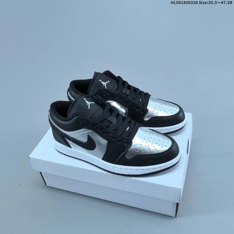 Air Jordan 1 Low Silver Toe AIR JORDAN 1 Aj1 Lifestyle (BS-66425)