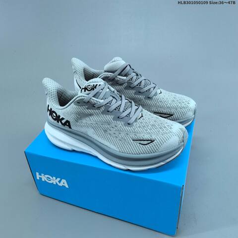 HOKA ONE ONE Clifton 9 Neon Yellow Light Blue White Orange EU 36-47 Running Shoe Running Sneakers - Unisex (BS-69409)
