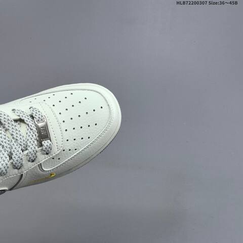 Nike Air Force 1 07 Low Off White Grey Yellow EU 36-45 Sneaker - Unisex (BS-61456)