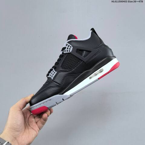 Air Jordan 4 Retro Bred Reimagined AIR JORDAN 4 Aj4 Lifestyle (BS-66346)