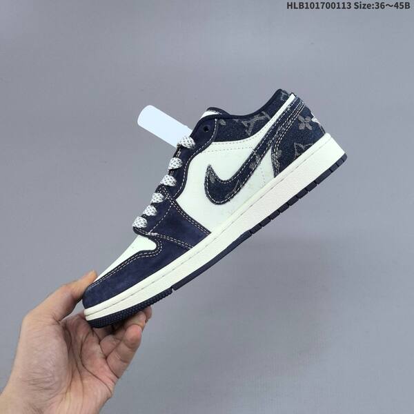 Nike Air Jordan 1 Low navy blue white gray EU 36 45 lifestyle