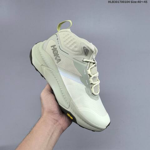 HOKA ONE ONE Transport Hike GTX Light Grey Off White Pale Yellow Black EU 40-45 Trail Shoe Trail Running Sneakers - Men's (BS-69412)