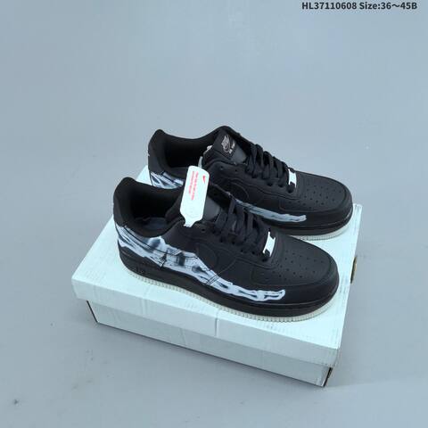 Nike Air Force 1 07 Skeleton Black Purple White EU 36-45 Sneaker - Unisex (BS-59950)