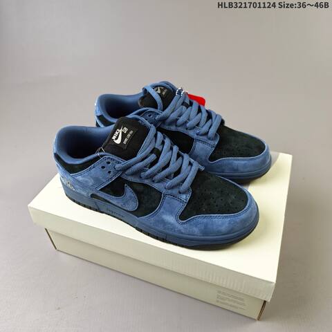 Nike SB Dunk Low Pro Supreme Purple Grey Black Blue EU 36-46 Skate Shoe - Unisex (BS-63137)