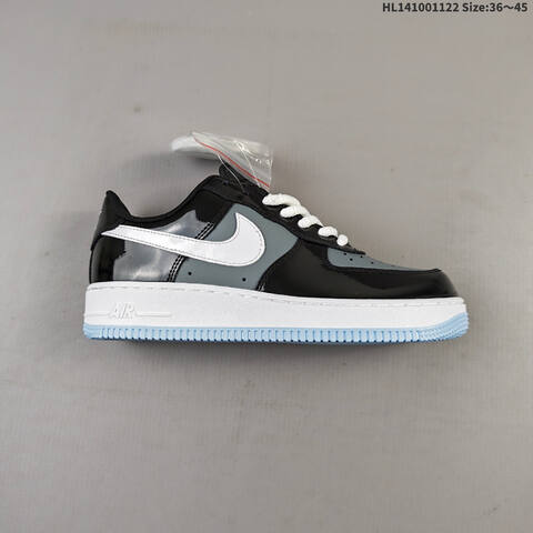 Nike Air Force 1 Low Black White Light Blue EU 36-45 Sneaker - Unisex (BS-63293)