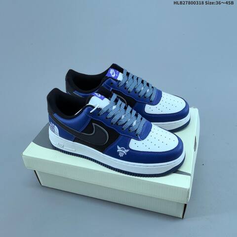Nike Air Force 1 07 Black White Blue EU 36-45 Sneaker - Unisex (BS-61277)