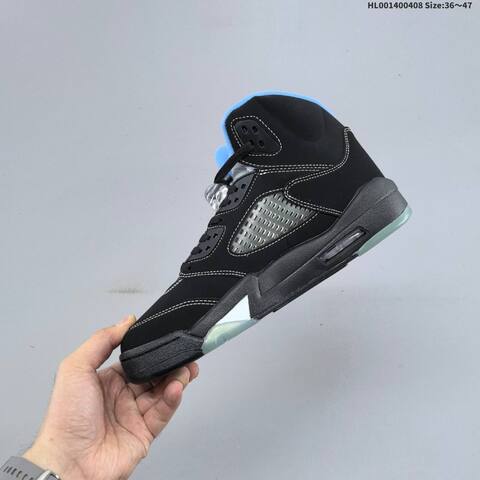 Air Jordan 5 Retro Black University Blue Replica AIR JORDAN 5 Aj5 Lifestyle (BS-66296)