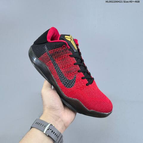Nike Kobe 11 Elite Low Achilles Heel Red Black Gold Dark Grey EU 40-46 Basketball Shoe - Men's (BS-60598)