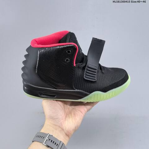 Nike Air Yeezy 2 Black White Red Glow Green EU 40-46 Sneaker - Men's (BS-60720)