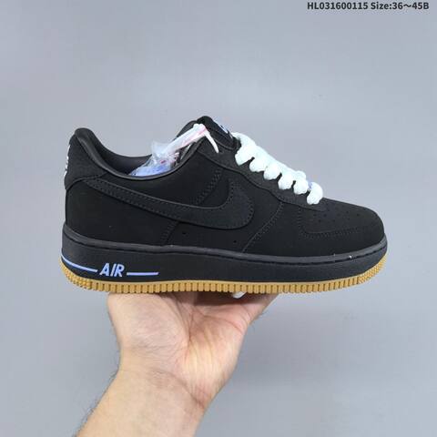 Nike Air Force 1 07 LV8 HF2014-10 Black White Light Blue Gum EU 36-45 Sneaker - Unisex (BS-61953)