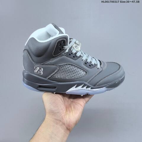 Air Jordan 5 Retro Wolf Grey Replica AIR JORDAN 5 Aj5 Lifestyle (BS-66521)