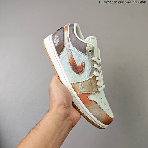 Air Jordan 1 Low SE Multi-Color Distressed AIR JORDAN 1 Aj1 Lifestyle (BS-67563)