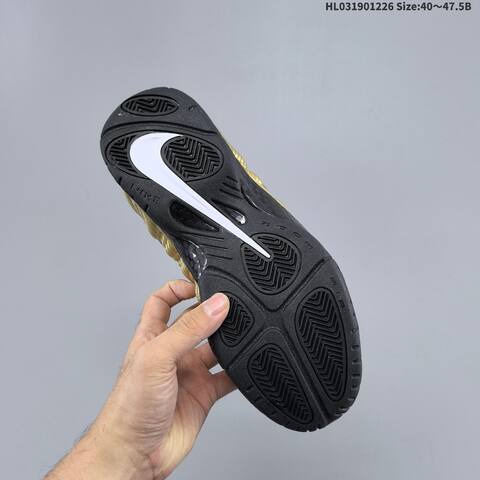 Nike Little Posite Pro 624041-701 Metallic Gold Black White EU 40-47 5 Basketball Shoe - Men's (BS-62432)