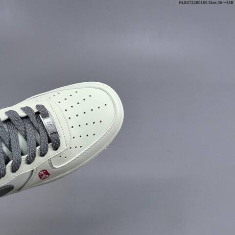 Nike Air Force 1 07 Low Beige Dark Gray Red EU 36-45 Sneaker - Unisex (BS-62192)