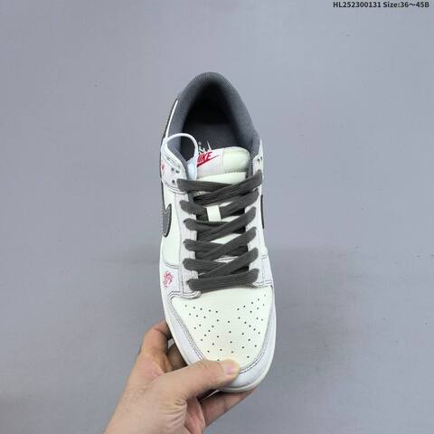 Nike Dunk Low Retro DIY 2026 Year Of The Horse Off White Dark Grey Red EU 36-45 Skate Shoe - Unisex (BS-61608)