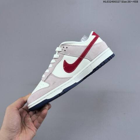 Nike Dunk SB Low Supreme Sail Light Pink Red Navy EU 36-45 Skate Shoe - Unisex (BS-61111)