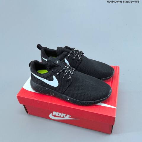 Nike Roshe Run Black White Neon Green EU 36-45 Running Shoe - Unisex (BS-60928)