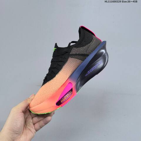 Nike Air Zoom Alphafly Next 3 Black Orange Pink Purple Green EU 36-45 Running Shoe - Unisex (BS-61041)