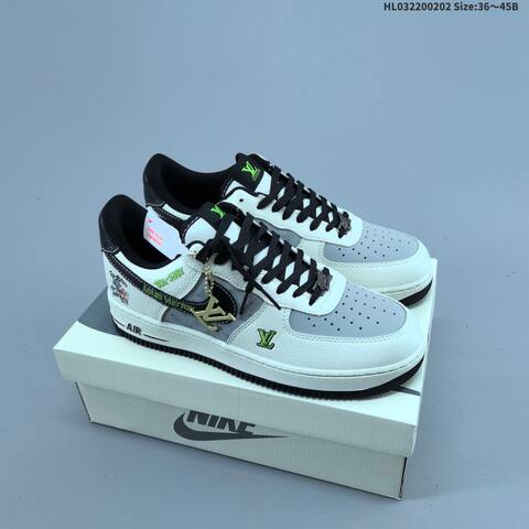 Nike Air Force 1 07 Low Off White Silver Red EU 36-45 Sneaker - Unisex (BS-61577)