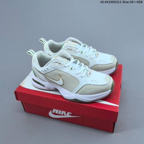 Nike Air Monarch IV White Black Red EU 36-45 Training Shoe - Unisex (BS-61379)