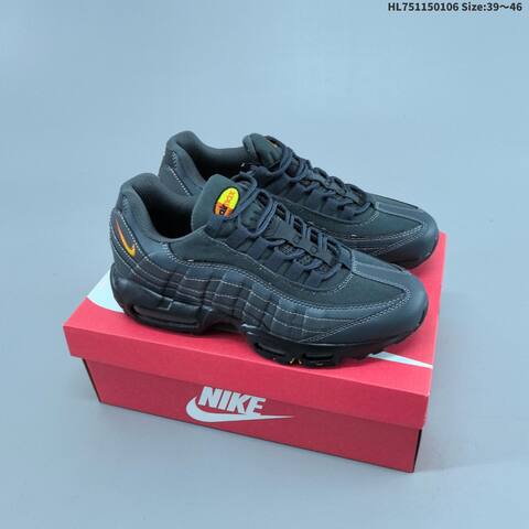 Nike Air Max 95 Dark Grey Black Orange Yellow EU 39-46 Running Shoe - Unisex (BS-62179)