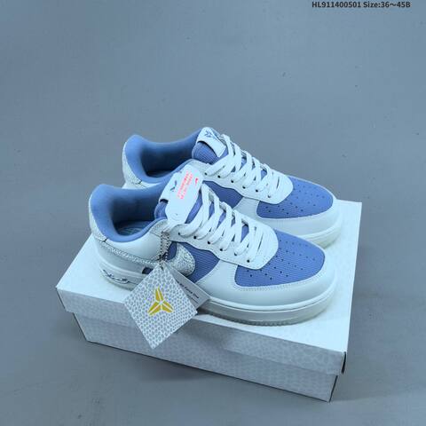 Nike Air Force 1 07 White Light Blue Silver EU 36-45 Skate Shoe - Unisex (BS-60548)
