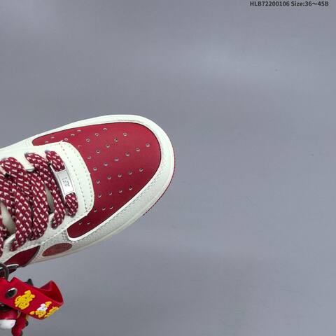 Nike Air Force 1 07 LV8 Off White Red Gold EU 36-45 Sneaker - Unisex (BS-62184)
