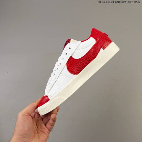 Nike Blazer Low 77 Jumbo White Red Sail EU 36-45 Skate Shoe - Unisex (BS-63381)