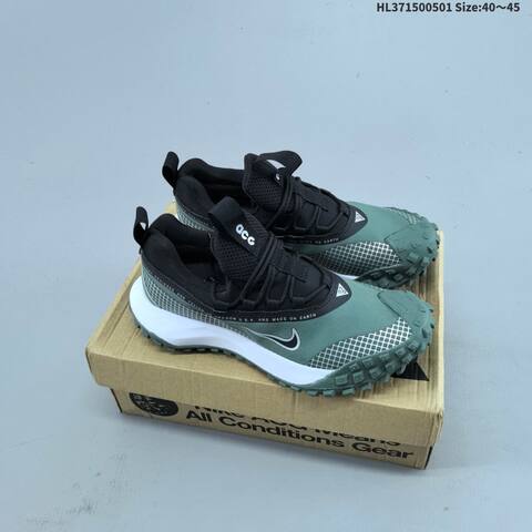 Nike ACG Mountain Fly Low GTX SE Grey Black Maroon Olive Green Black Orange EU 40-45 Trail Shoe - Men's (BS-60562)
