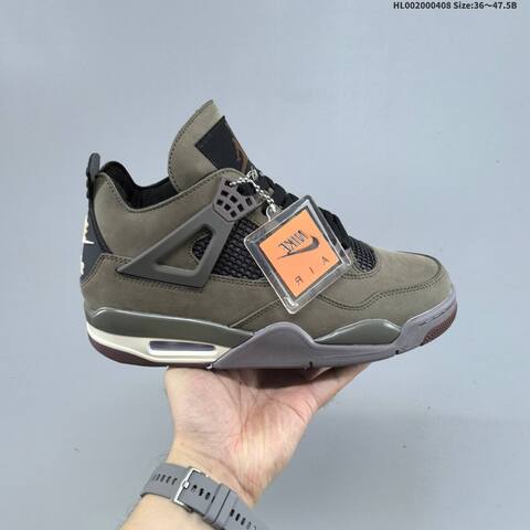 A Ma Maniere x Air Jordan 4 Retro SP Dark Mocha AMM x AIR JORDAN AJ4 Lifestyle (BS-66297)