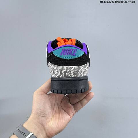 Nike SB Dunk Low Black Grey Purple Orange Teal EU 36-46 Skate Shoe - Unisex (BS-61027)
