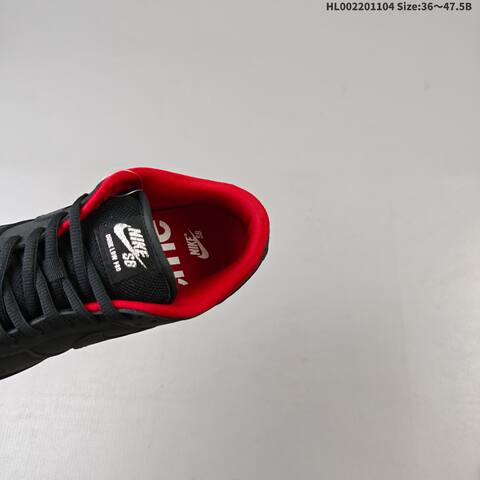 Nike SB Dunk Low Pro Black Red White EU 36-47 5 Skate Shoe - Unisex (BS-63890)