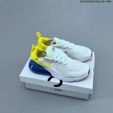 Nike Air Max 270 AH8050-101 White Black Clear EU 36-45 Running Shoe - Unisex (BS-60146)