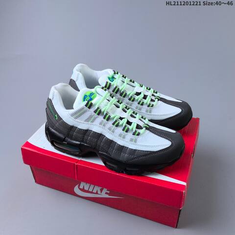 Nike Air Max 95 White Black Neon Green Grey EU 40-46 Running Shoe - Men's (BS-62507)