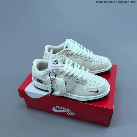 Nike Dunk SB Low Supreme Off White Black EU 36 45 Skate Shoe EU 36-45 - Unisex (BS-61094)