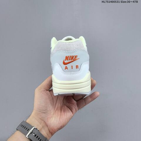 Nike Air Max 1 White Grey Red Cream Light Green EU 36-47 Sneaker - Unisex (BS-60039)