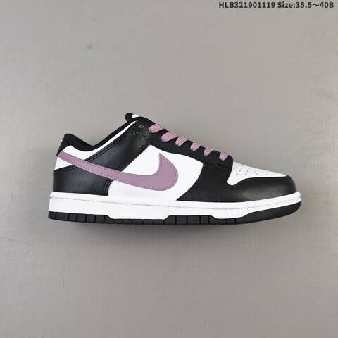 Nike Dunk Low Black White Light Purple EU 35 5-40 Skate Shoe - Unisex (BS-63443)