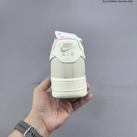 Nike Air Force 1 07 Low Light Beige Cream White EU 36-42 Sneaker - Unisex (BS-60592)