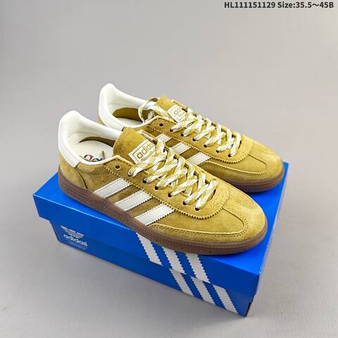 Adidas Handball Spezial Mustard Yellow Off White Gum Brown EU 35 5-45 Sneaker - Unisex (BS-65404)