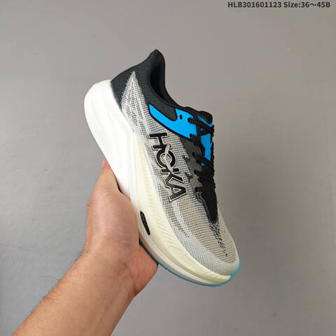 HOKA ONE ONE Mach X 3 White Black Blue Cream EU 36-45 Running Shoe Running Sneakers - Unisex (BS-69451)