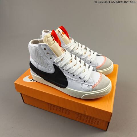 Nike Blazer Mid 77 Jumbo White Black Beige Orange EU 36-45 Skate Shoe - Unisex (BS-63248)