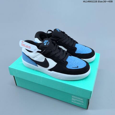 Nike SB Force 58 CZ2959 Black White Blue Pink EU 36-45 Skate Shoe - Unisex (BS-62367)