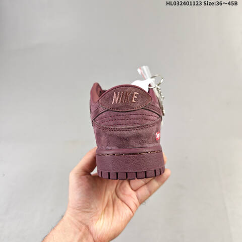 Nike SB Dunk Low Retro DIY Burgundy Cream EU 36-45 Skate Shoe - Unisex (BS-63219)