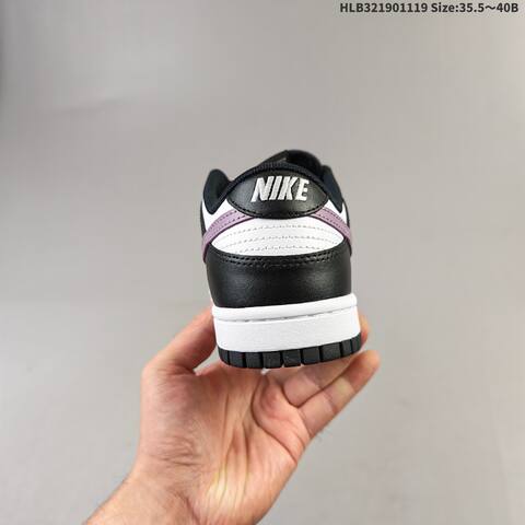 Nike Dunk Low Black White Light Purple EU 35 5-40 Skate Shoe - Unisex (BS-63443)