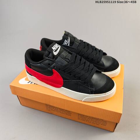 Nike Blazer Low 77 Jumbo White Black Sail Red Grey EU 36-45 Skate Shoe - Unisex (BS-63446)