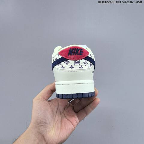 Nike SB Dunk Low Off White Navy Red Black EU 36-45 Skate Shoe - Unisex (BS-62258)
