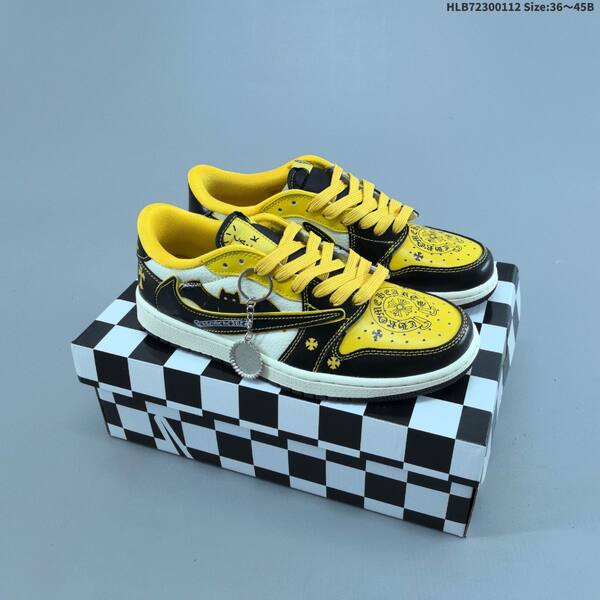 Jordan Air Jordan 1 Low x Travis Scott black yellow white and brown white EU 36-45 casual lifestyle