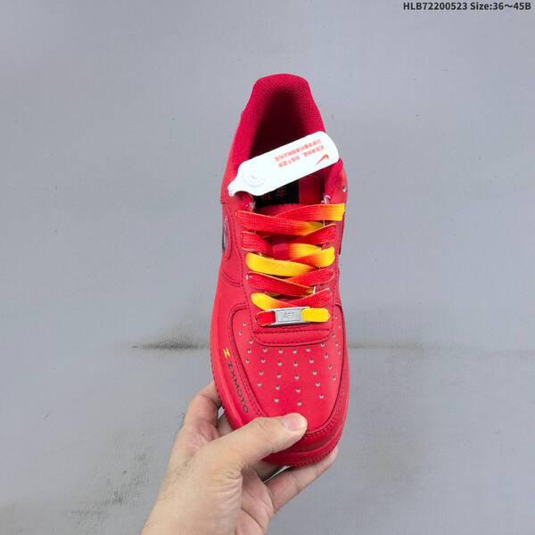 Nike Air Force 1 07 LV8 KM1949-011 red black yellow silver EU 36-45 sneaker