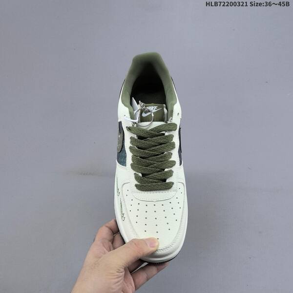 Nike Air Force 1 07 LV8 SY1388-035 off white dark olive green white EU 36-45 skate shoe